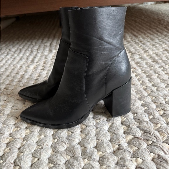 Tony Bianco Sleek Black Ankle Booties - Picture 2 of 5